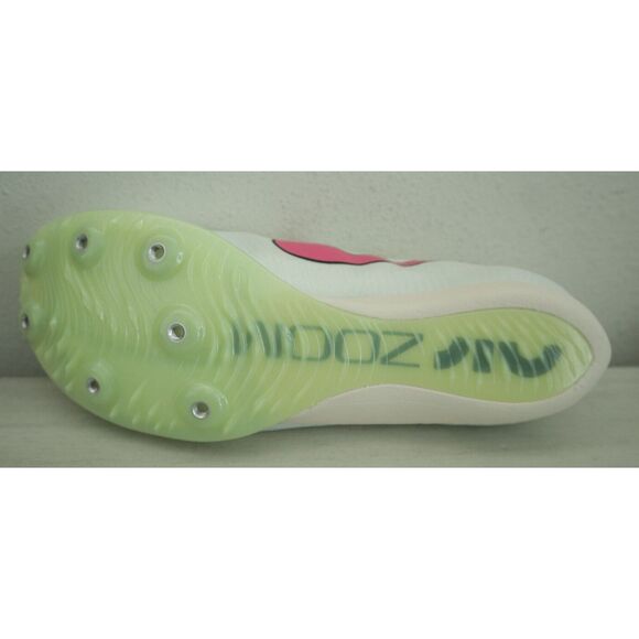 Nike DH5359-100 Men's Size 10.5 White/Pink Air Zoom Maxfly Track Spikes - Picture 9 of 11